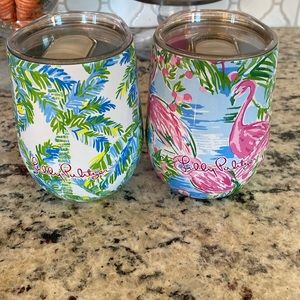 Set of 2 Lilly Pulitzer wine tumbler